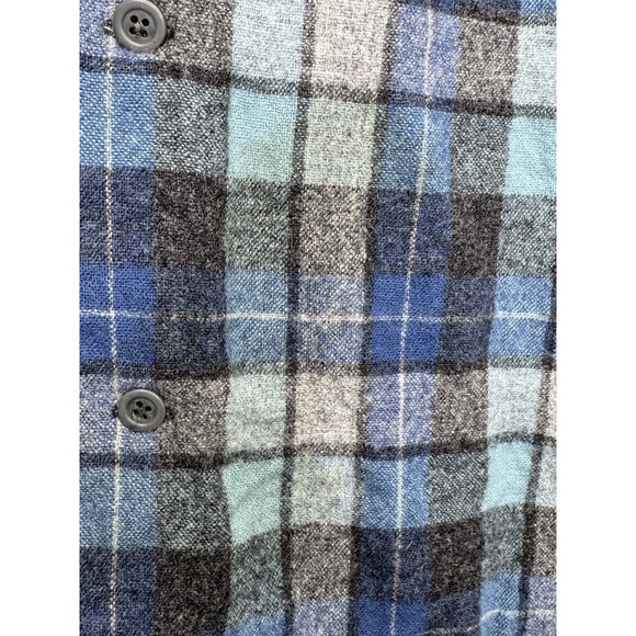 Pendleton Limited Edition Beach Boys Wool Board Shirt Large Blue Plaid *See Pics - Picture 8 of 16